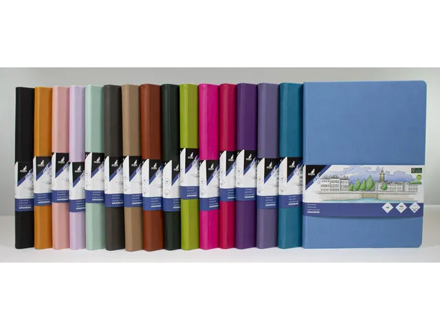 Schetsboek Kangaro A4 oud roze PU HC 80 blad 140gr roomwit met elastie