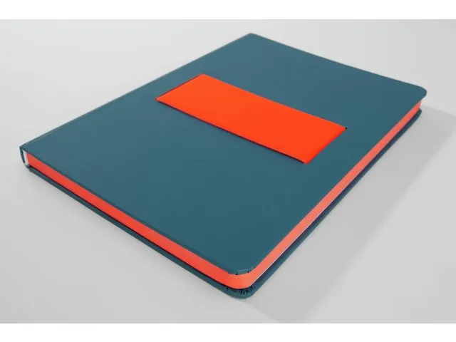 Carnet Sigel Linescape Neo A5 bleu/papaye à couverture rigide