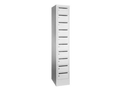 Postsorteerkast 1850x330x500mm 10 Vakken Ral7035 Front Ral7035