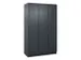 armoire vestiaire noir et blanc,HxlxP 1950x1200x500mm,3compart.