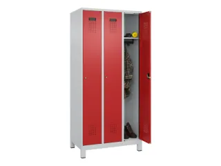 locker,HxBxD 1950x900x500mm,3vak,vak B 300mm,cil.-slot,voeten - 1