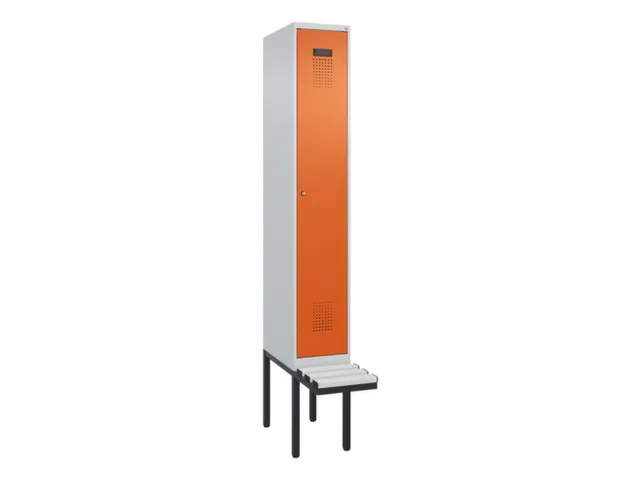 locker met bank,voor scheiding van kleding,HxBxD 2120x300x815mm,1vak