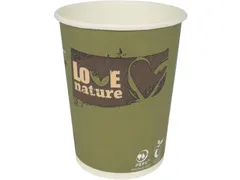 Drinkbeker Bio-karton Love Nature 200ML Pak van 50 Stuks