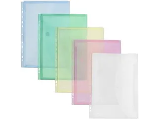 Foldersys Enveloptas Velcro Sluiting A4 Geperforeerd 11-gaats Assorti - 2