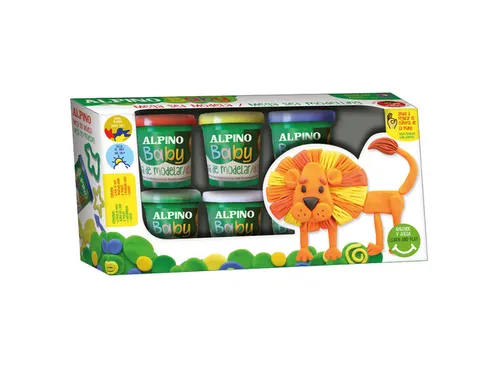 Baby boetseerklei set met 6 potjes