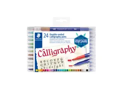 Kalligrafiepen Staedtler 3005 duo punt 2.0 en 3.5mm assorti 24 stuks