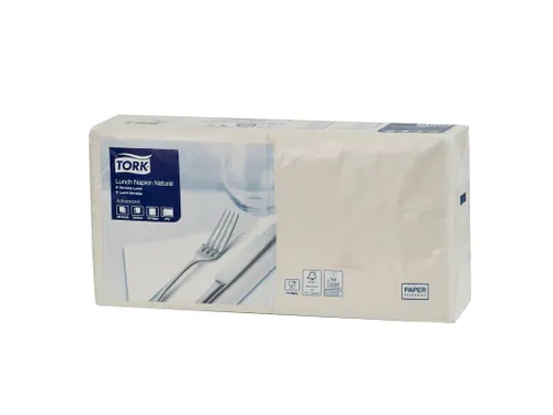 Tork 477350 Lunchservet 33x33cm 2-laags 1/4 vouw 10x200st Natural