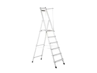 platformladder bordes HxBxD 1240x400x400mm 4treden aluminium - 1