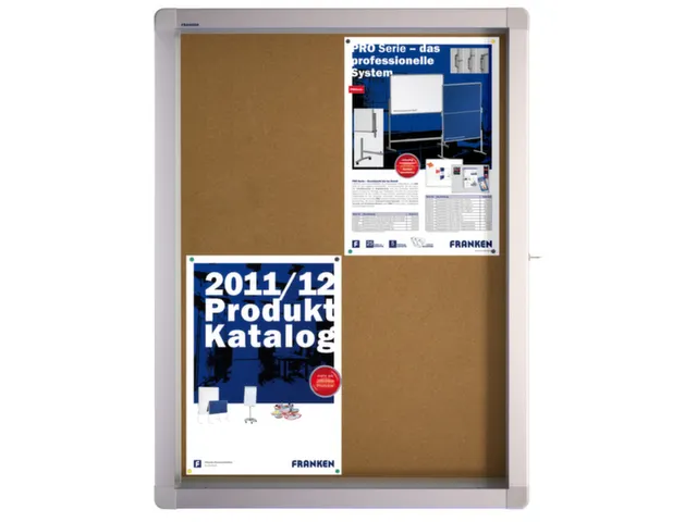 Infovitrine 4xa4 Kurkbord Voor Binnen Aluminium Frame