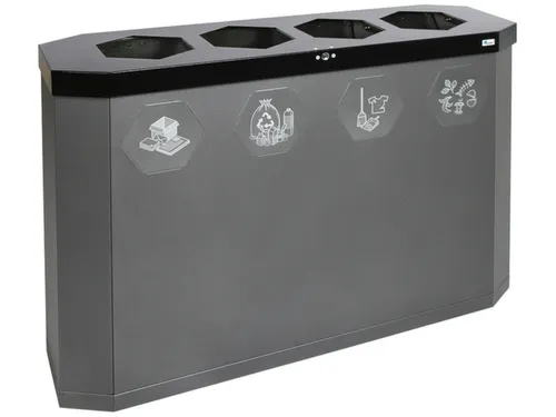 afvalverzamelstation,4x45l,HxBxD 830x1200x355mm,4opening(en)