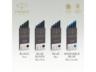 Inktpatroon Parker Quink zwart blister à 10 stuks - 5