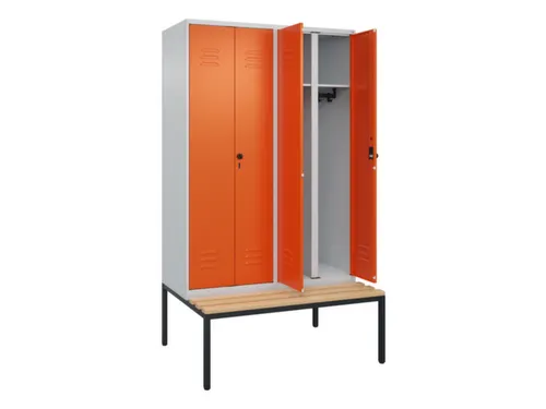 locker voor scheiding van kleding,HxBxD 2120x1200x815mm,4vak