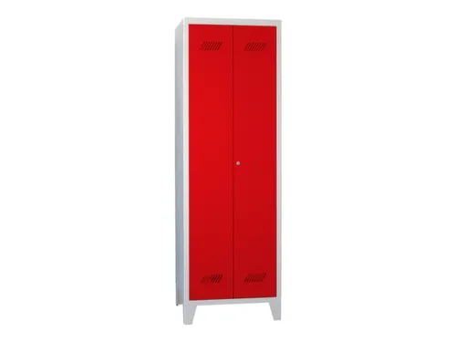 Schoonmaakkast HxBxD 1850x600x500mm Cilinderslot RAL7035 Front RAL3000