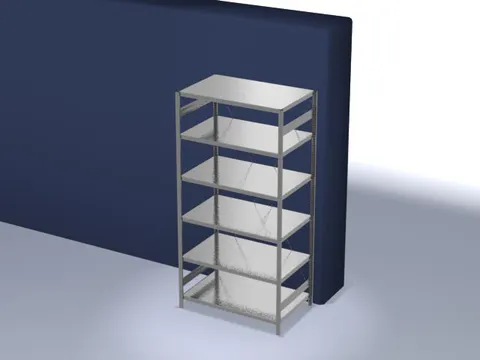 systeemstelling,grondveld,HxBxD 2500x1360x835mm,vakl. 190kg