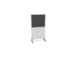 scheidingswand,HxB 1545x800mm,Bl-wit,BN8010-antraciet - 2