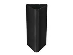 afvalbak,60l,HxBxD 800x380x380mm,romp staal zwart,gesloten