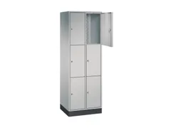 lockerkast,HxBxD 1950x620x500mm,2x3vakken,cil.-slot,sokkel