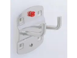 dubbele haak,v. perfoplaat,L 50mm,einde loodrecht,RAL7016