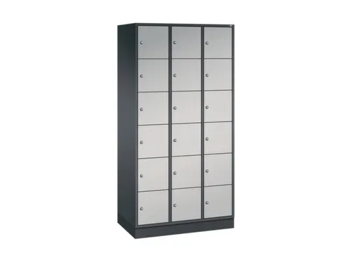 lockerkast,HxBxD 1950x920x500mm,3x6vakken,cil.-slot,sokkel