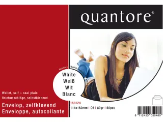 Envelop Quantore Bank C6 114x162mm 80gr Wit Zelfklevend - 2