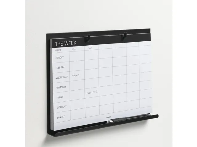 Weekplanner Engels Naga 52 Vel Zwart
