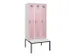 locker met bank,voor scheiding van kleding,HxBxD 2120x900x815mm,3vak