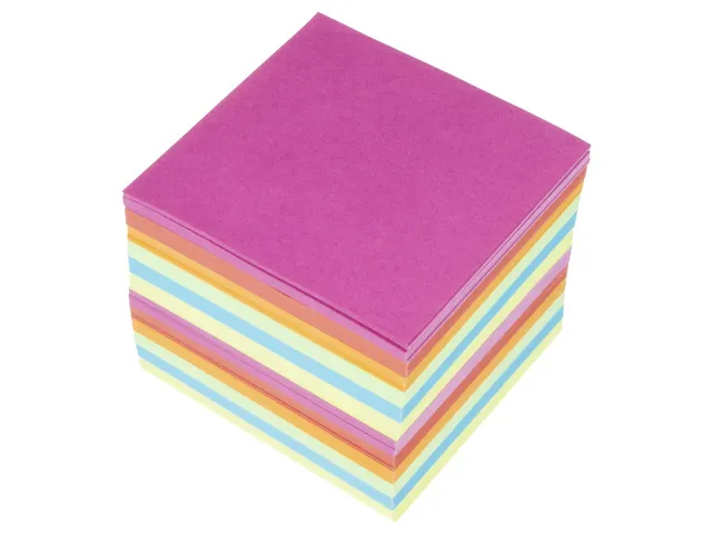 Memokubus inhoud Kangaro 9x9x9cm krimp à 700 vel assorti kleuren