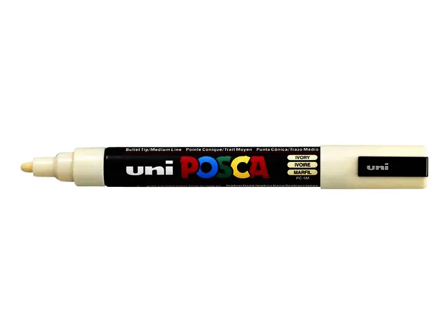 Verfstift Posca PC5M Medium Punt 1,8-2,5mm Ivoor