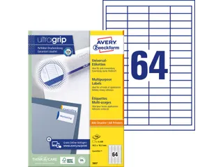 Etiket Avery Zweckform 3667 48.5x16.9mm wit 6400stuks - 5