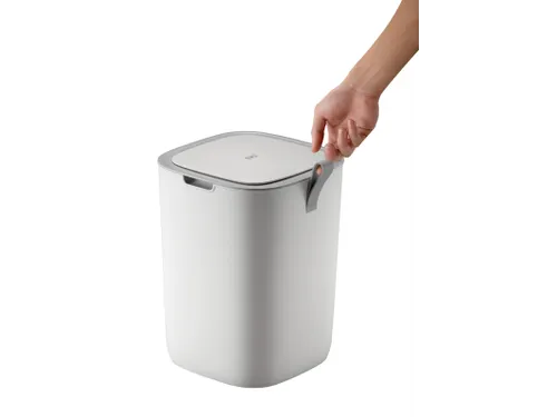Morandi Trendy Vierkante Afvalbak Smart Sensor Bin 12 Liter Wit