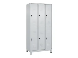 dubbeldekse locker,HxBxD 1950x900x500mm,3x2vak.,vak B 300mm - 1