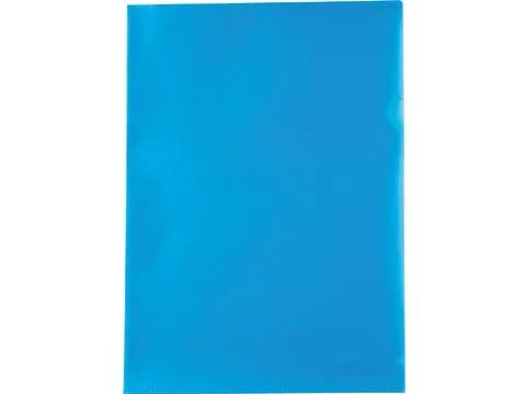 L-map, ft A4, PP 0.12mm, pak van 25 stuks, blauw gekorreld