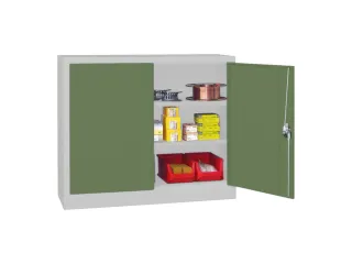 grootvolumekast met openslaande deuren,RAL7035,front RAL6011 - 2