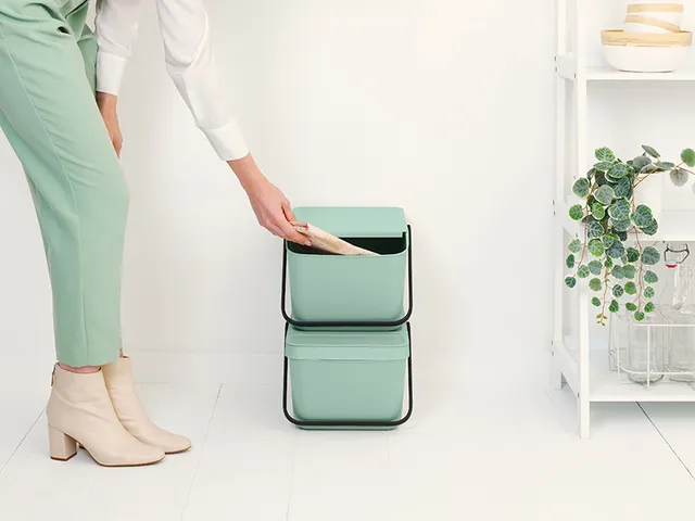 Poubelle empilable Sort & Go 20L Vert Jade