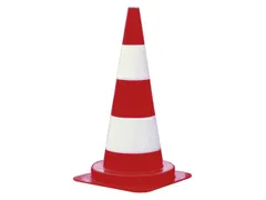 Reflecterende Pilon Pvc H 750Mm Rood/wit