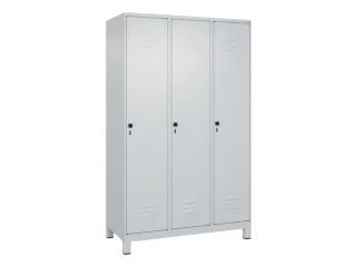 locker,HxBxD 1950x1200x500mm,3vak,vak B 400mm,draaigrendel,voeten - 1