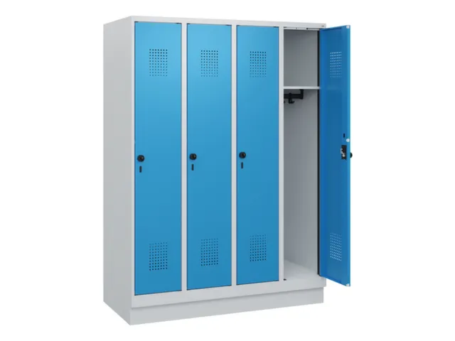 schoollocker,HxBxD 1630x1200x500mm,4vak,vak B 300mm,draaigrendel