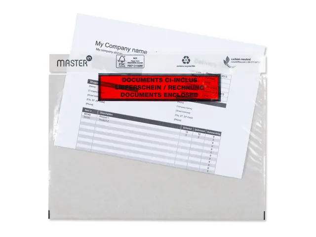 Paklijstenvelop Bedrukt Documents Enclosed 175x140mm Transparant