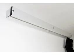 wandkapstok,HxL 100x2000mm,6jashaken,aluminium/roestvrij staal,RAL7035