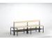 banc double,HxLxP 770x1500x725mm,barrettes en bois