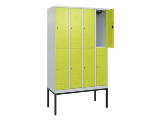 dubbeldekse locker,HxBxD 2120x1200x500mm,4x2vak.,vak B 300mm,cil.-slot - 2