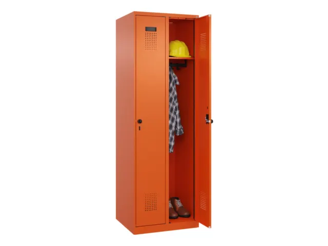 locker,HxBxD 1850x600x500mm,2vak,vak B 300mm,draaigrendel