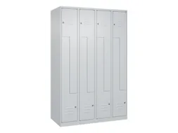 Z-garderobekast,HxBxD 1850x1200x500mm,vak B 150/300mm,cil.-slot