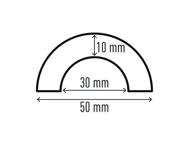 Beschermingsprofiel Durable P30 buis 1m geel zwart