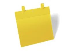 Hoes met bindriemen A4 liggend Geel