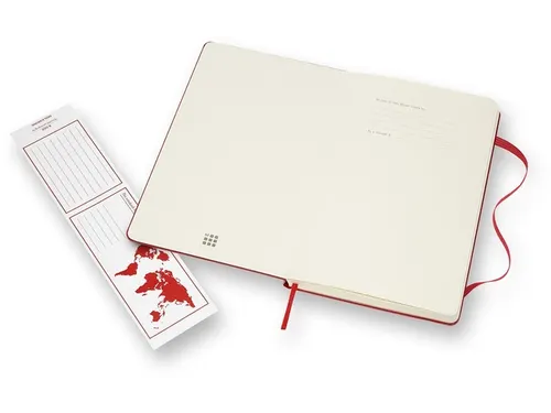 Notitieboek Moleskine large 130x210mm blanco hard cover scarlet red