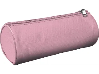 Pennenetui Kangaro rond 20x8.5cm pastel roze - 1