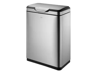 Afvalbak Touch Pro Bin 20+20 Liter Mat Rvs - 1