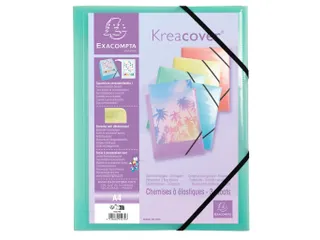 Elastomap Kreacover A4 3 Kleppen Assorti Pastel - 27