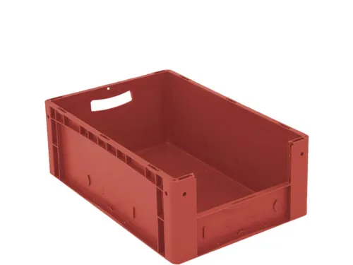 Euronorm Stapelkrat M. Grijpopening Pp Hxlxb 220X600X400Mm Rood